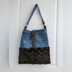 Handmade denim tote bag